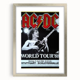 AC/DC "World Tour '88" Poster - Vintage Rock Concert Wall Art