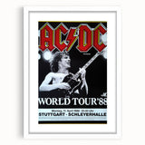 AC/DC "World Tour '88" Poster - Vintage Rock Concert Wall Art