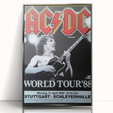 AC/DC "World Tour '88" Poster - Vintage Rock Concert Wall Art