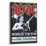 AC/DC "World Tour '88" Poster - Vintage Rock Concert Wall Art