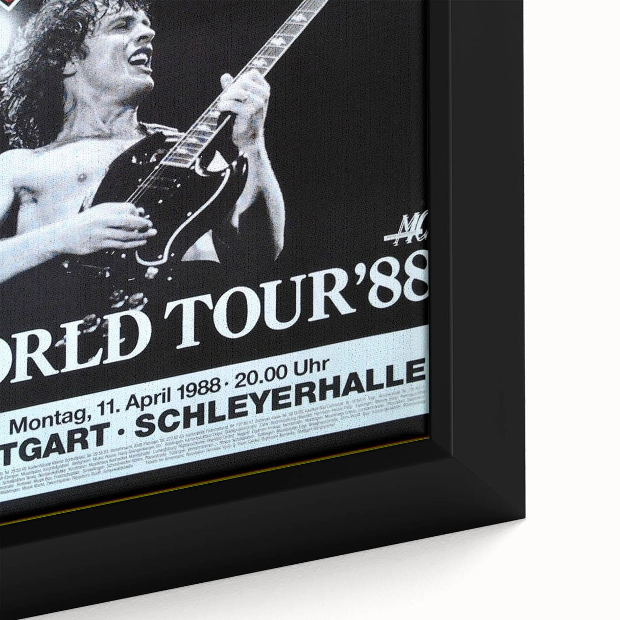 AC/DC "World Tour '88" Poster - Vintage Rock Concert Wall Art