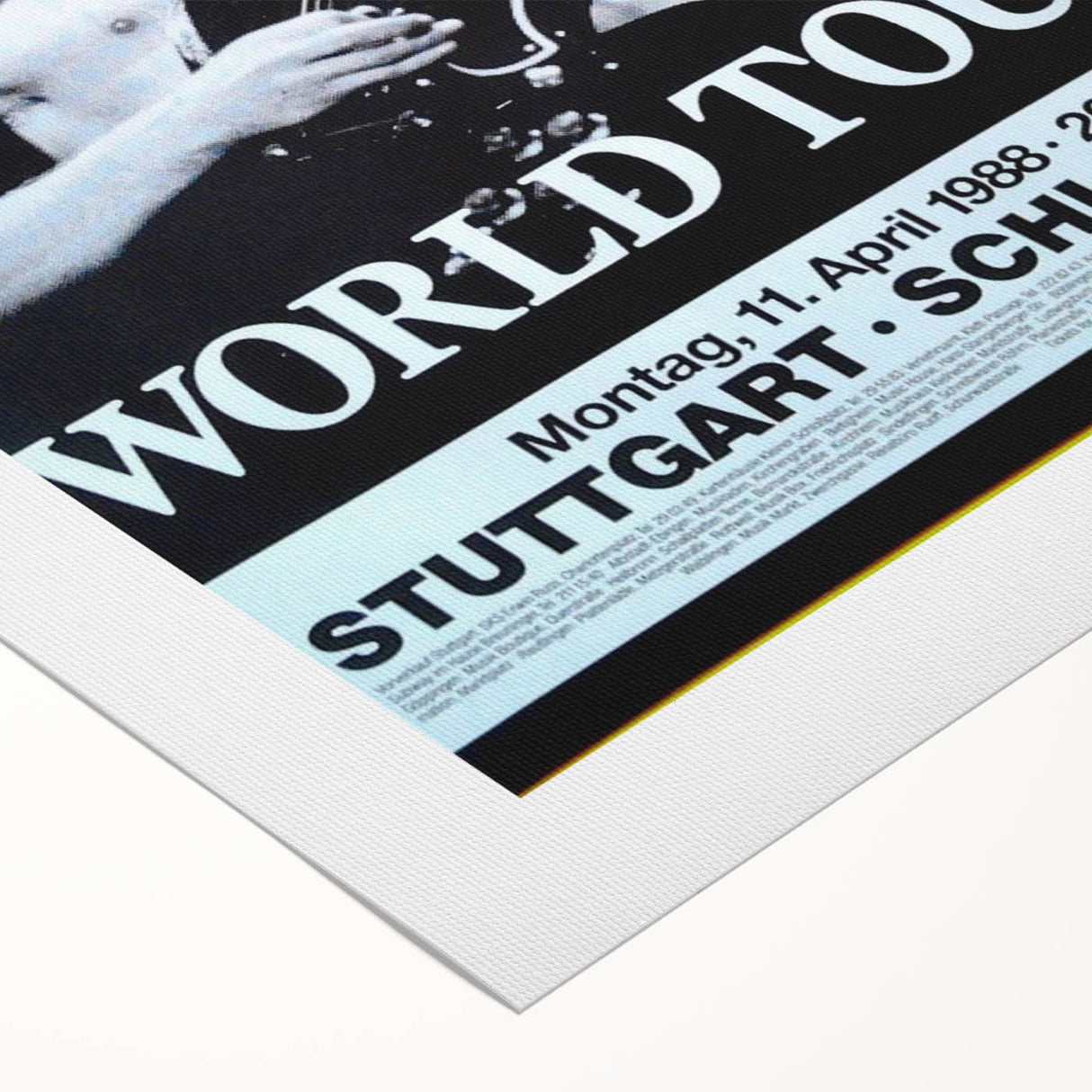 AC/DC "World Tour '88" Poster - Vintage Rock Concert Wall Art
