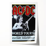 AC/DC "World Tour '88" Poster - Vintage Rock Concert Wall Art