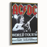 AC/DC "World Tour '88" Poster - Vintage Rock Concert Wall Art