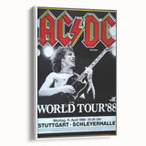 AC/DC "World Tour '88" Poster - Vintage Rock Concert Wall Art