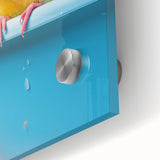 Bathroom Art Prints - Colorful Bird on Blue Tub