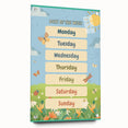 Days of the Week Kids Educational Wall Art – Learning Poster