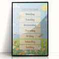 Days of the Week Kids Educational Wall Art – Learning Poster
