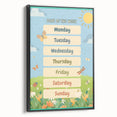 Days of the Week Kids Educational Wall Art – Learning Poster