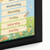 Days of the Week Kids Educational Wall Art – Learning Poster