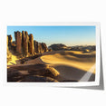 Rolled print of an Algerian landscape with vivid floral elements, ideal for art wall dining room.