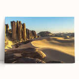 Black and white stretched canvas featuring an Algerian landscape, ideal for kitchen wall art or bedroom ambiance.