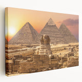 Large canvas print of an Egyptian landscape in earthy tones, suitable for kitchen wall art.