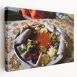 Large canvas print of an Ethiopian landscape in earth tones, suitable for kitchen wall art.