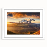 Extra large abstract art print of African scenery in Kenya, featuring textured earth tones, framed with a white mat.