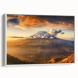 Framed canvas of a Kenyan landscape featuring acacia trees and savannah under a vast sky, in muted earth tones.