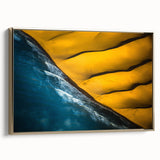 Framed canvas landscape art painting of Namibia scenery, featuring vibrant earth tones, ideal for living room decor.