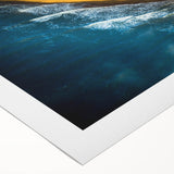 Art deco poster of a Namibian landscape in muted earth tones on rolled canvas, suitable for dining room decor.