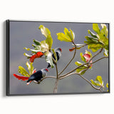 Black and white landscape art painting of Seychelles on framed canvas, ideal for bedroom wall decor.