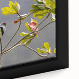 Extra large framed canvas depicting a textured, colorful African Seychelles scenery, ideal for living room decor.