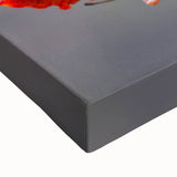 Black and white landscape art painting of Seychelles on stretched canvas, ideal for bedroom wall art.