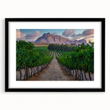 Extra large abstract art print depicting colorful, textured African scenery on a framed canvas, ideal for living room decor.