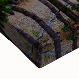 Large art depicting a black and white African landscape on stretched canvas, ideal for bedroom wall decor.