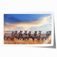 Extra large rolled print of Tanzania scenery with vibrant green and earth tones, ideal for art wall in dining room.