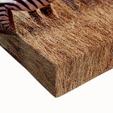 Large art featuring a black and white landscape of Tanzania on stretched canvas, ideal for bedroom wall decor.