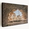 Large canvas print of a Tunisian landscape with earthy tones, ideal for kitchen wall art.