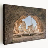Large canvas print of a Tunisian landscape with earthy tones, ideal for kitchen wall art.
