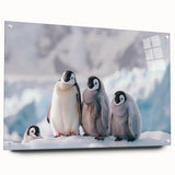 Acrylic print of a large abstract depiction of the Antarctic landscape, in cool blue and white tones.