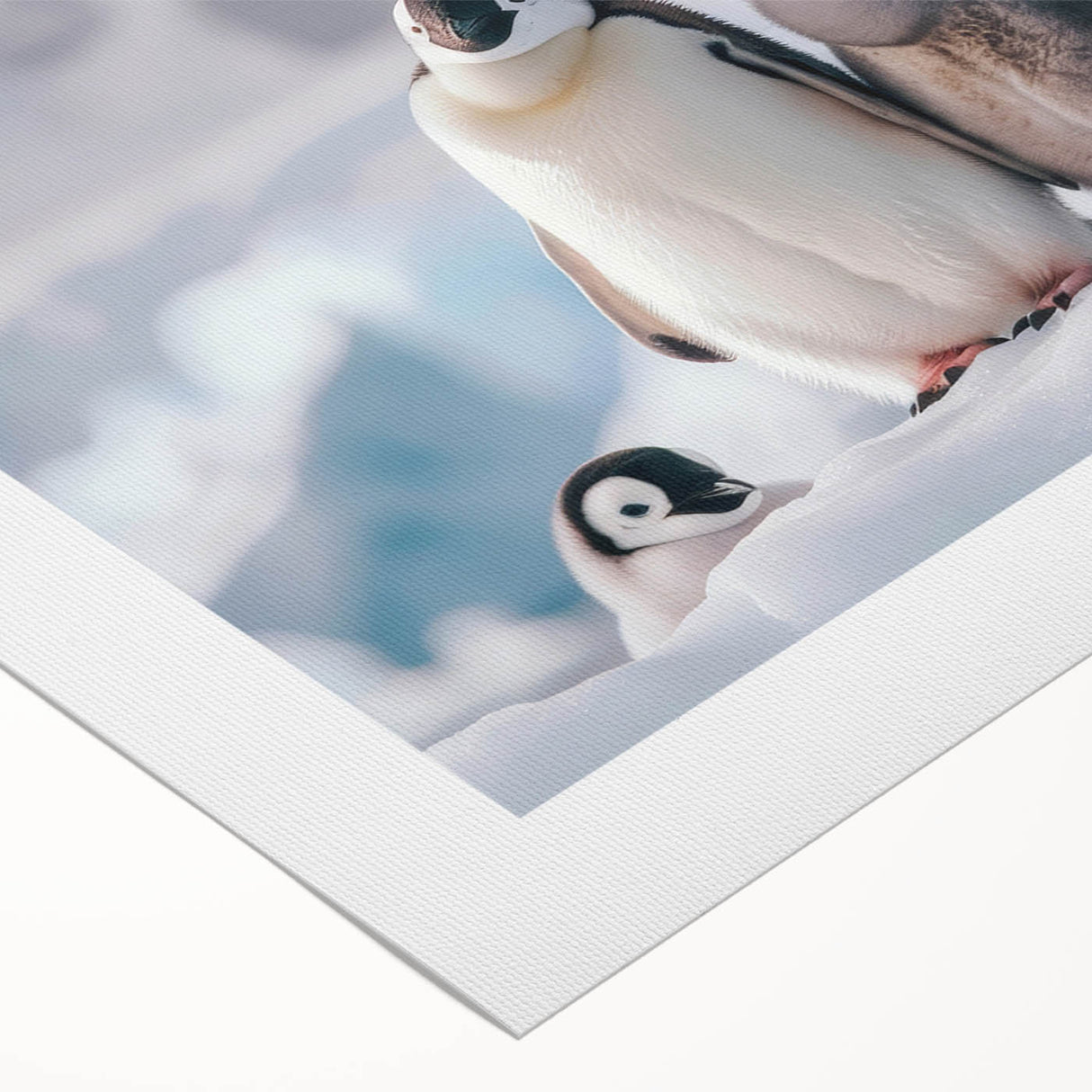 Art deco poster depicting a serene Antarctic landscape on rolled canvas, suitable for dining room wall art.