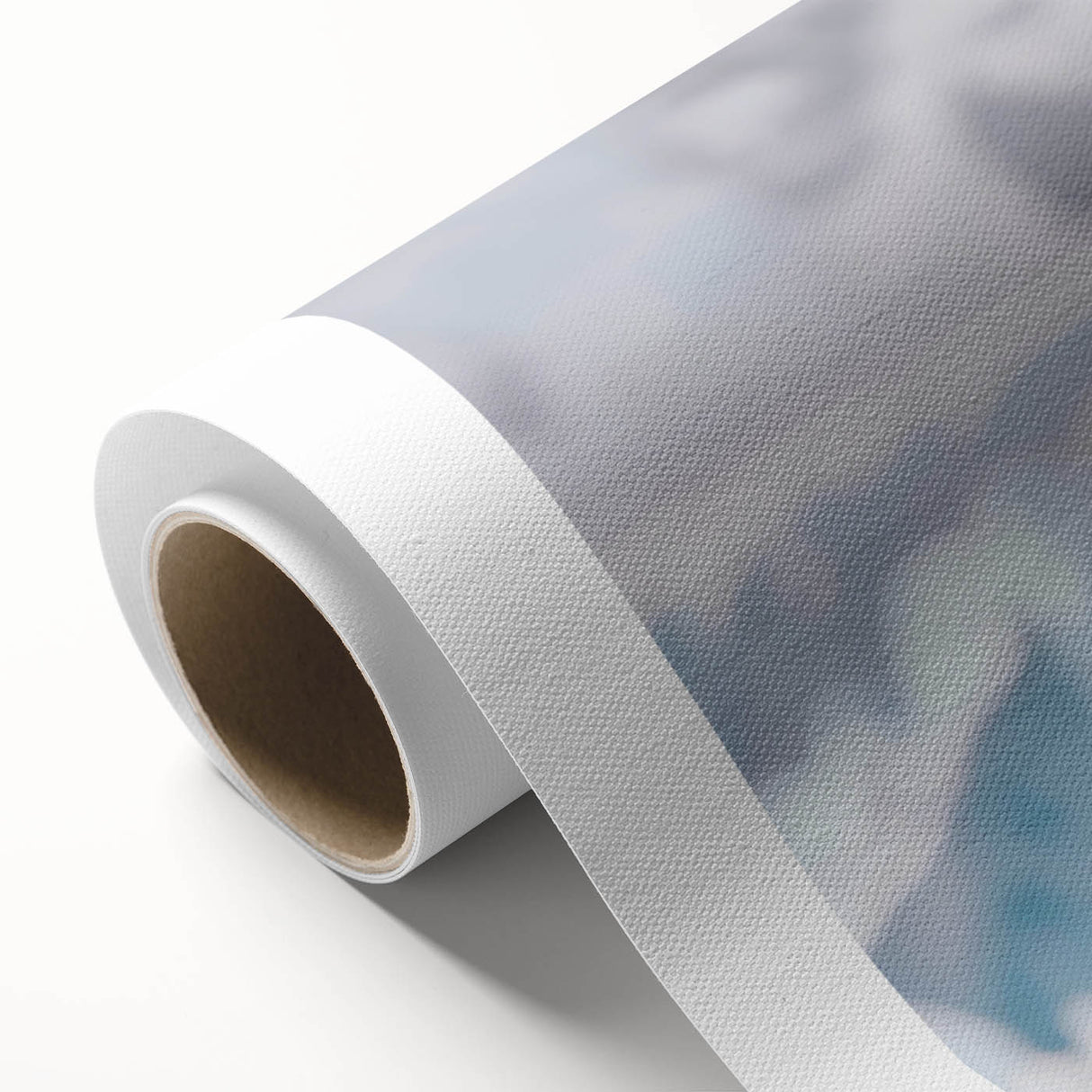 Art Deco poster of Antarctic scenery with cool blue and white tones on rolled canvas, ideal for nursery wall art.