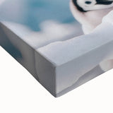 Black and white landscape art painting of Antarctic scenery on large stretched canvas, suitable for bedroom wall decor.