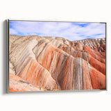 Landscape art painting of Azerbaijan scenery on framed canvas.