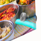 Large abstract wall art depicting a Bhutanese landscape in muted earth tones on acrylic glass.