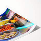 Extra large rolled print of line art flowers in subtle hues, ideal for large living room wall art.