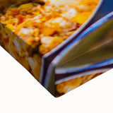 Large art of a Bhutanese landscape in black and white on stretched canvas, suitable for bedroom decor.