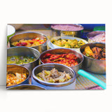 Black and white photo of Bhutanese landscape on stretched canvas, ideal for kitchen wall art or bedroom ambiance.