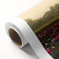 Art Deco poster of Cambodian scenery in muted earth tones on rolled canvas, ideal for nursery wall art.