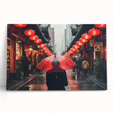 Black and white stretched canvas of Shanghai skyline, ideal for kitchen wall art or bedroom.