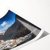 Extra large wall art featuring line art flowers on a rolled print, set against a muted backdrop.