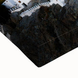 Black and white landscape art painting of Tibetan scenery on large stretched canvas, ideal for bedroom wall decor.