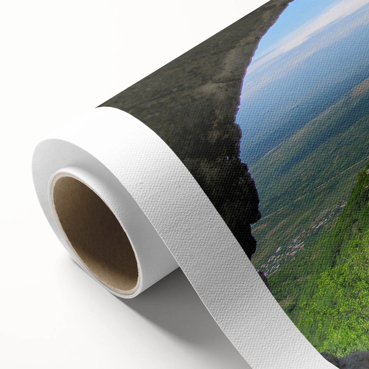 Art Deco poster of Georgia, Asia scenery on rolled canvas, with muted earth tones, ideal for nursery wall art.