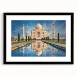 Extra large abstract art print featuring a colorful, textured depiction of a vibrant Indian landscape on a framed canvas.