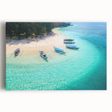 Black and white photograph of an Indonesian landscape on stretched canvas, suitable as large kitchen wall art.