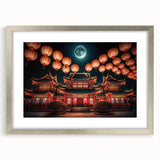 Textured abstract art print of Kyoto scenery in muted earth tones, framed in silver, ideal for bedroom art.