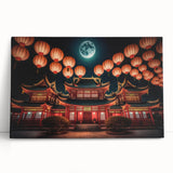 Black and white large canvas print of Kyoto scenery, ideal for kitchen wall art or bedroom ambiance.