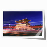 Rolled print of a Korean landscape featuring pastel shades, ideal for art wall dining room.